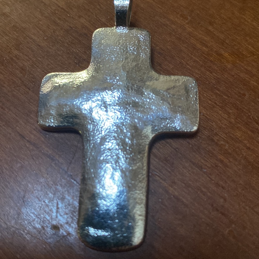 RARE—-SILPADA RUSTIC CROSS STERLING SILVER N1833